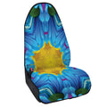 Blue And Pink Flowers Kaleidoscope Print Waterproof Car Seat Cover