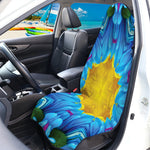 Blue And Pink Flowers Kaleidoscope Print Waterproof Car Seat Cover