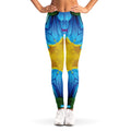 Blue And Pink Flowers Kaleidoscope Print Women's Leggings