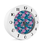 Blue And Pink Watercolor Hawaiian Print Alarm Clock