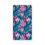 Blue And Pink Watercolor Hawaiian Print Baby Crib Sheet