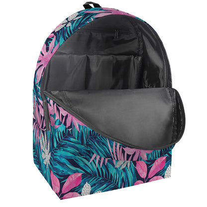 Blue And Pink Watercolor Hawaiian Print Backpack
