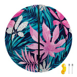 Blue And Pink Watercolor Hawaiian Print Basketball