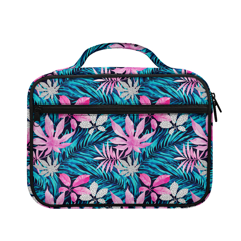 Blue And Pink Watercolor Hawaiian Print Briefcase Bible Bag