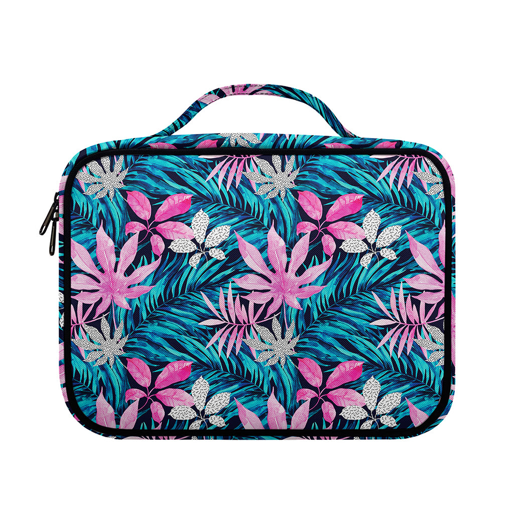 Blue And Pink Watercolor Hawaiian Print Briefcase Bible Bag