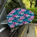 Blue And Pink Watercolor Hawaiian Print Car Side Mirror Covers