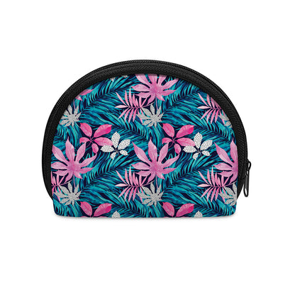 Blue And Pink Watercolor Hawaiian Print Coin Purse