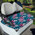 Blue And Pink Watercolor Hawaiian Print Golf Cart Seat Cover
