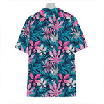 Blue And Pink Watercolor Hawaiian Print Hawaiian Shirt