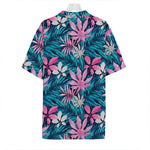Blue And Pink Watercolor Hawaiian Print Hawaiian Shirt
