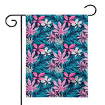Blue And Pink Watercolor Hawaiian Print House Flag