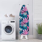 Blue And Pink Watercolor Hawaiian Print Ironing Board Cover