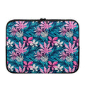 Blue And Pink Watercolor Hawaiian Print Laptop Sleeve