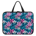 Blue And Pink Watercolor Hawaiian Print Laptop Sleeve With Handle