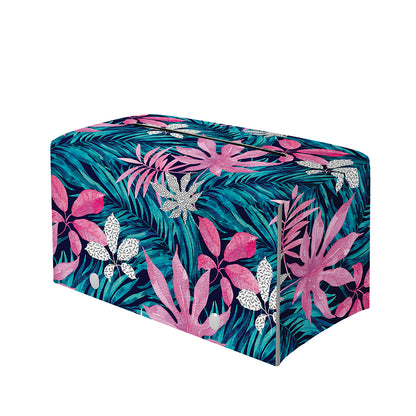 Blue And Pink Watercolor Hawaiian Print Leather Tissue Box Cover