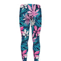 Blue And Pink Watercolor Hawaiian Print Men's Leggings