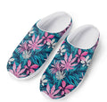 Blue And Pink Watercolor Hawaiian Print Mesh Casual Shoes