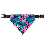 Blue And Pink Watercolor Hawaiian Print Over The Collar Dog Bandana