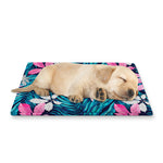 Blue And Pink Watercolor Hawaiian Print Pet Cooling Mat Cover