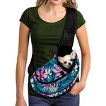 Blue And Pink Watercolor Hawaiian Print Pet Sling Carrier