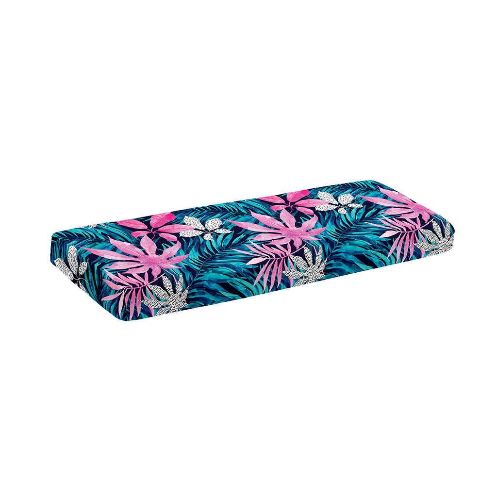 Blue And Pink Watercolor Hawaiian Print Piano Keyboard Cover
