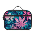 Blue And Pink Watercolor Hawaiian Print Portable Lunch Bag