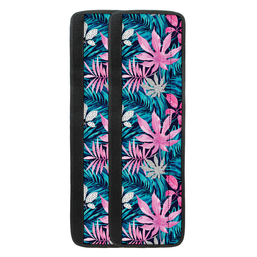 Blue And Pink Watercolor Hawaiian Print Refrigerator Handle Covers