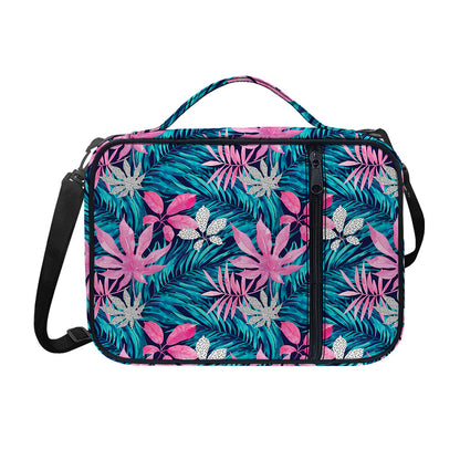Blue And Pink Watercolor Hawaiian Print Shoulder Strap Bible Bag