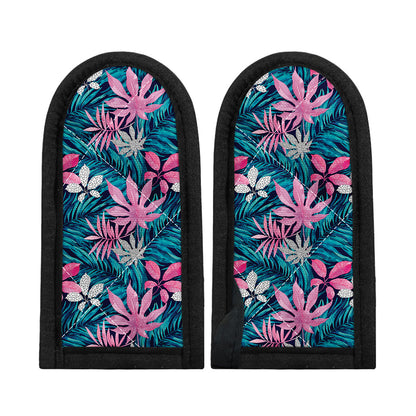 Blue And Pink Watercolor Hawaiian Print Skillet Handle Cover