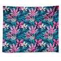 Blue And Pink Watercolor Hawaiian Print Tapestry
