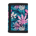 Blue And Pink Watercolor Hawaiian Print Trifold Wallet