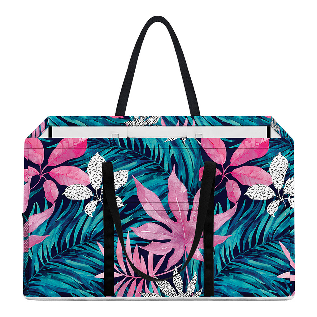 Blue And Pink Watercolor Hawaiian Print Utility Tote Bag