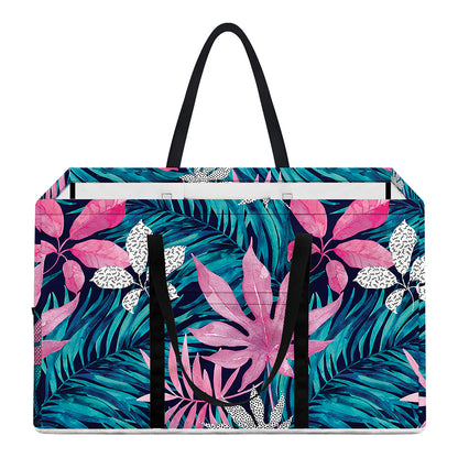 Blue And Pink Watercolor Hawaiian Print Utility Tote Bag