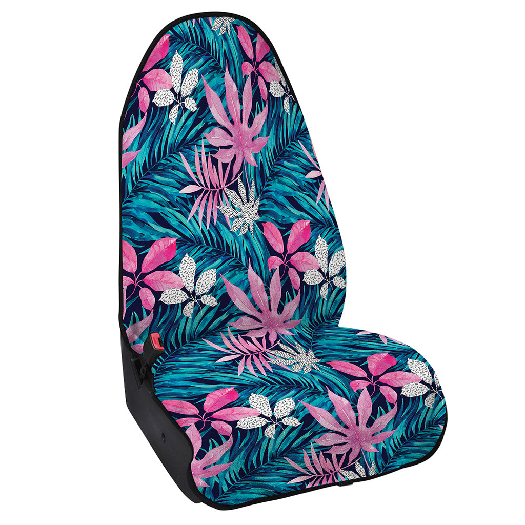 Blue And Pink Watercolor Hawaiian Print Waterproof Car Seat Cover