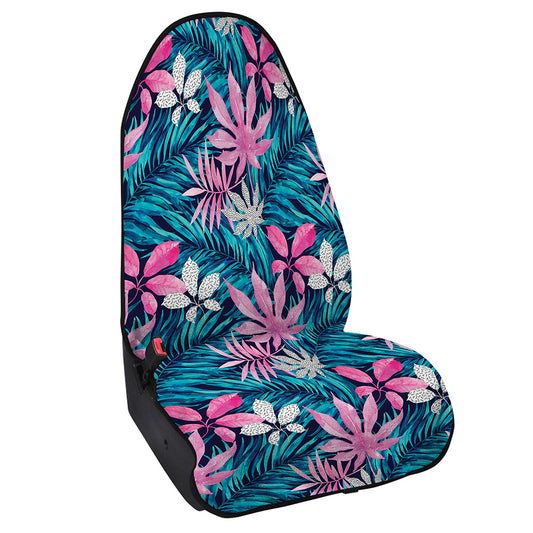 Blue And Pink Watercolor Hawaiian Print Waterproof Car Seat Cover