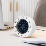 Blue And Purple Bubble Pattern Print Alarm Clock