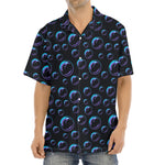 Blue And Purple Bubble Pattern Print Aloha Shirt