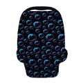 Blue And Purple Bubble Pattern Print Baby Seat Cover