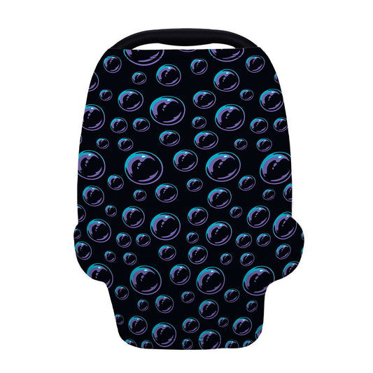 Blue And Purple Bubble Pattern Print Baby Seat Cover