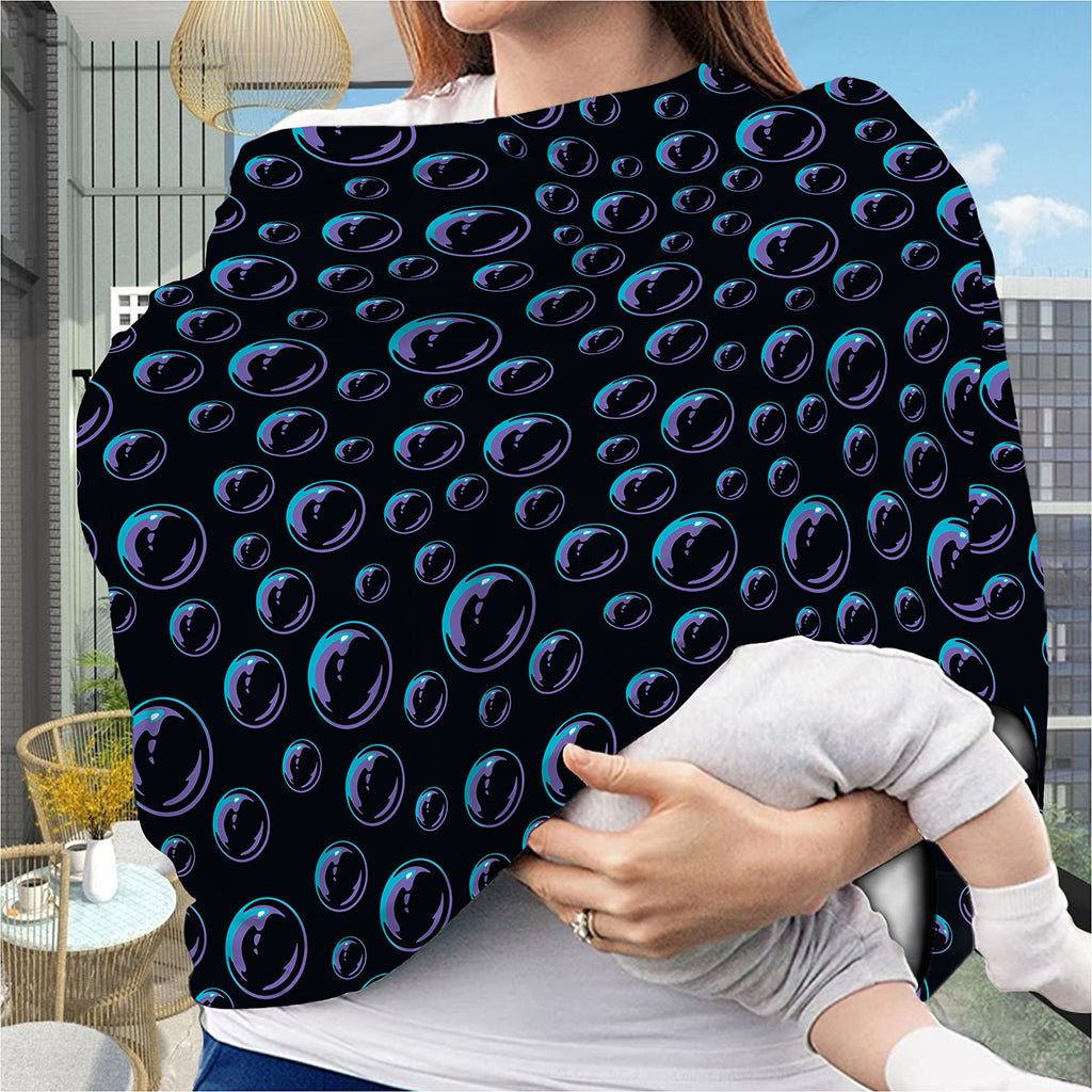 Blue And Purple Bubble Pattern Print Baby Seat Cover