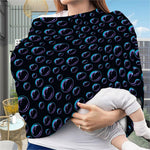Blue And Purple Bubble Pattern Print Baby Seat Cover
