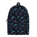 Blue And Purple Bubble Pattern Print School Backpack