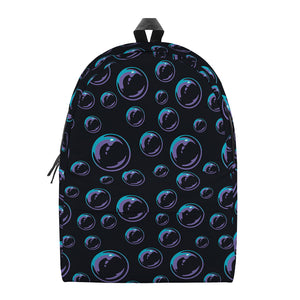 Blue And Purple Bubble Pattern Print Backpack