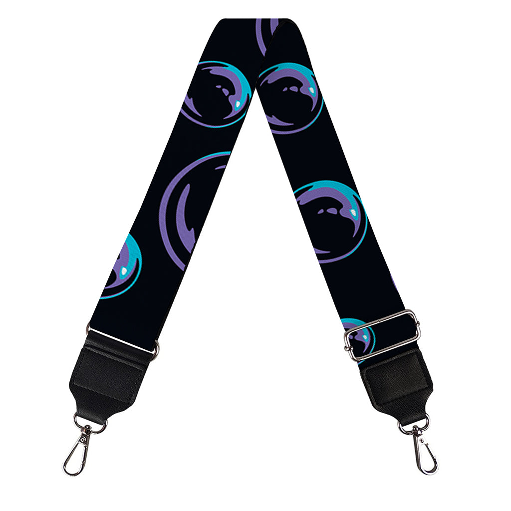 Blue And Purple Bubble Pattern Print Bag Strap