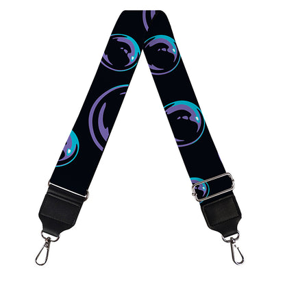 Blue And Purple Bubble Pattern Print Bag Strap