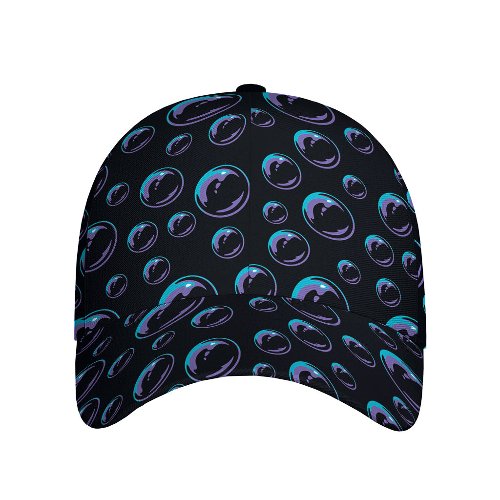 Blue And Purple Bubble Pattern Print Baseball Cap