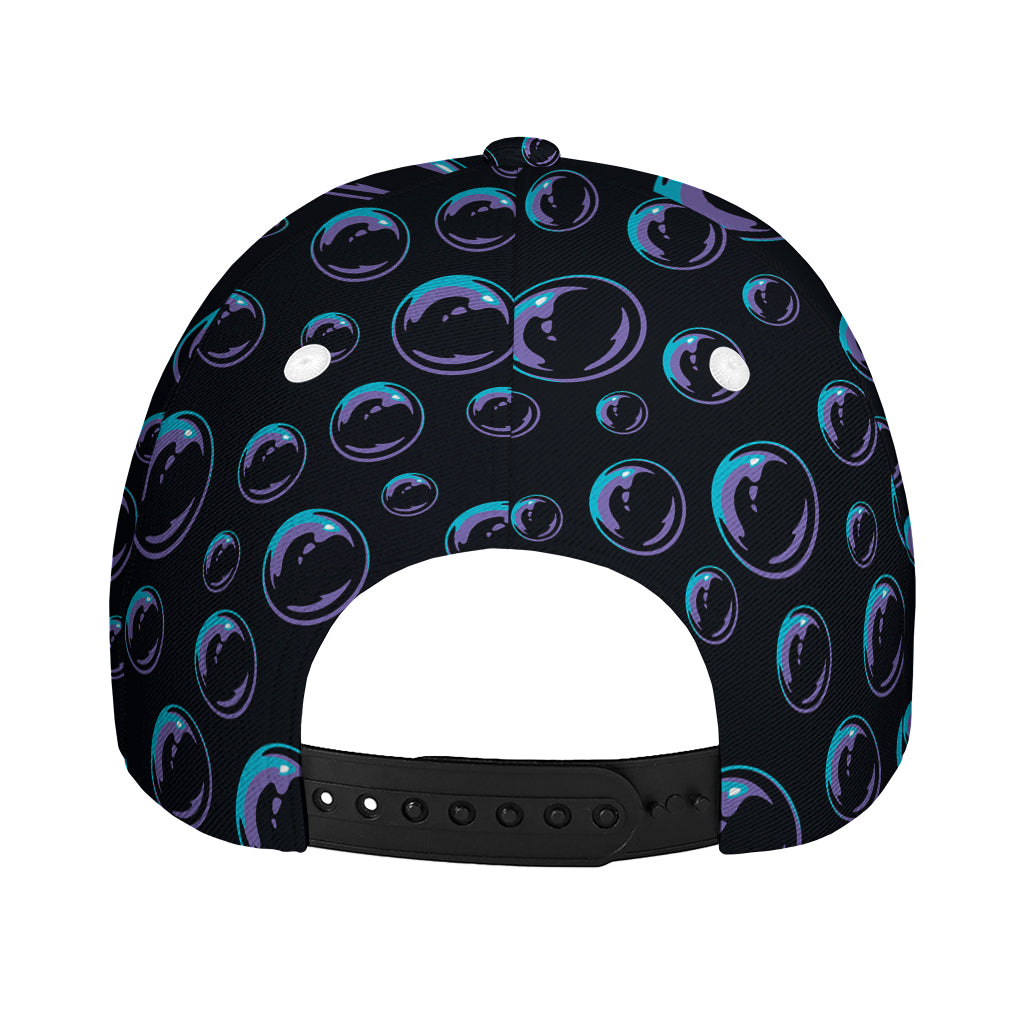 Blue And Purple Bubble Pattern Print Baseball Cap