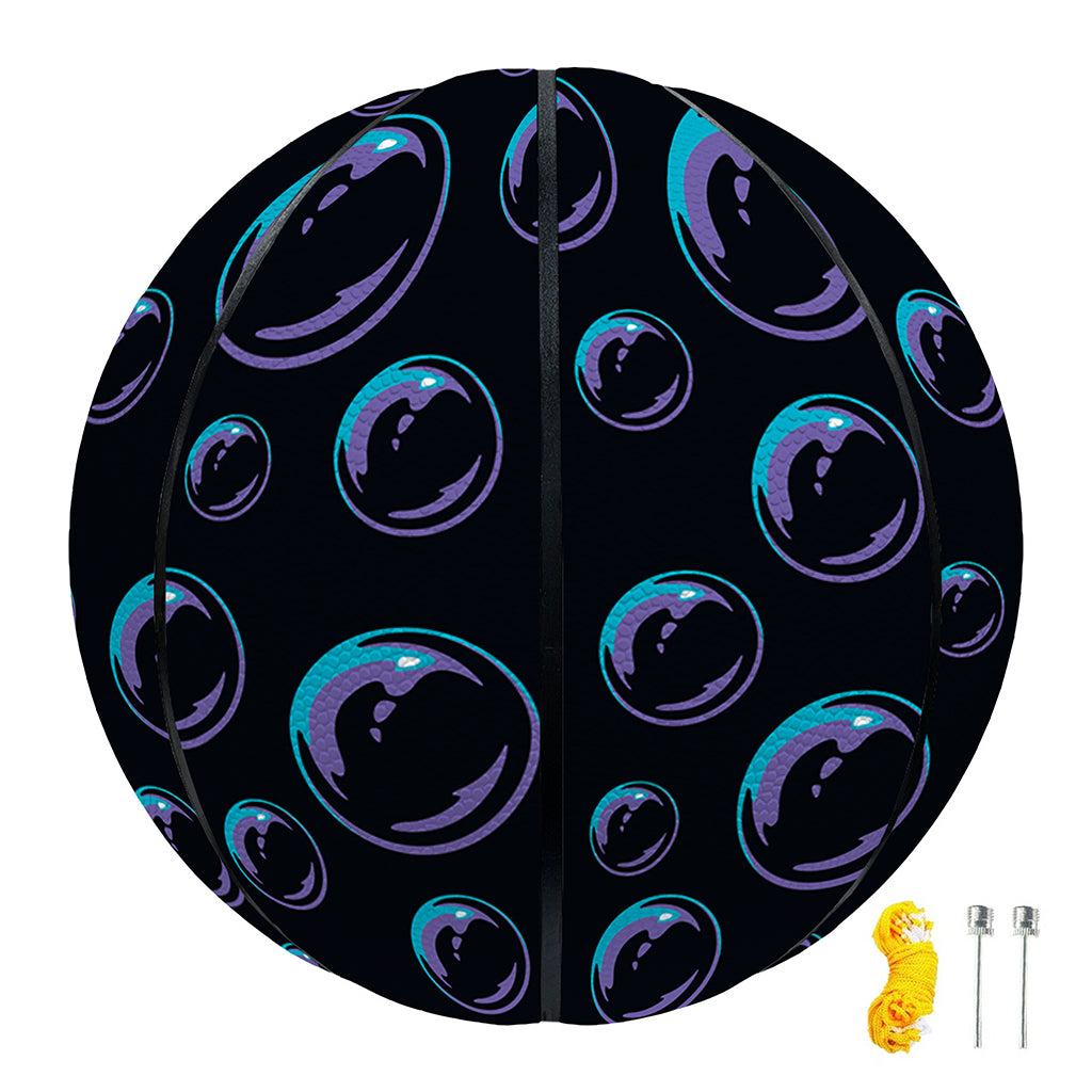Blue And Purple Bubble Pattern Print Basketball