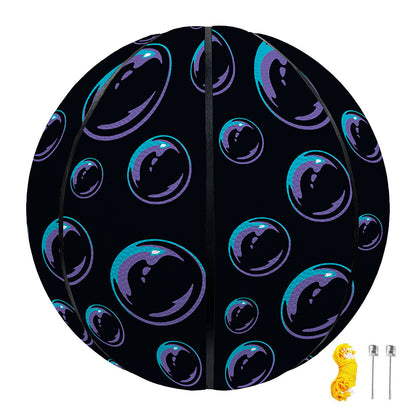 Blue And Purple Bubble Pattern Print Basketball