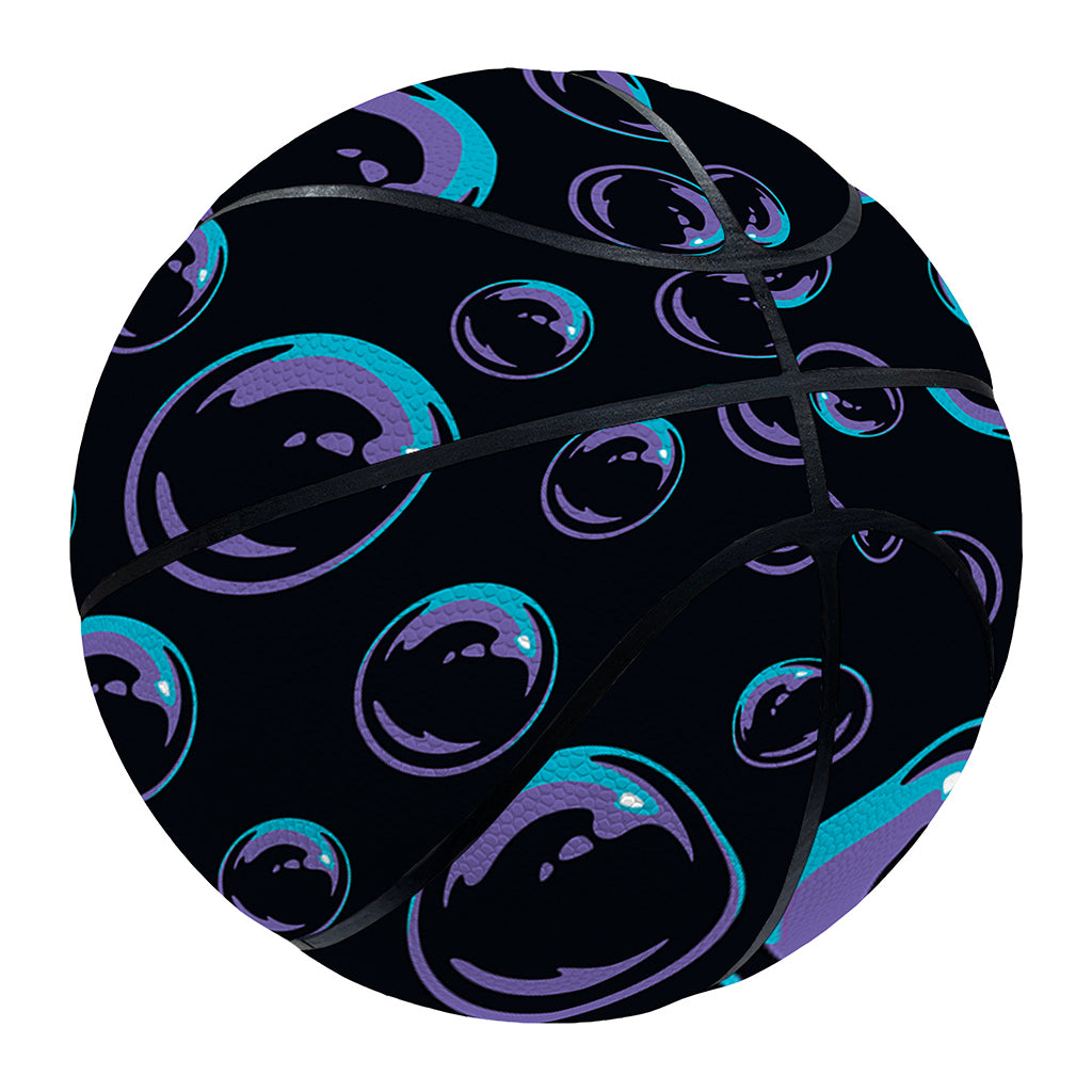 Blue And Purple Bubble Pattern Print Basketball